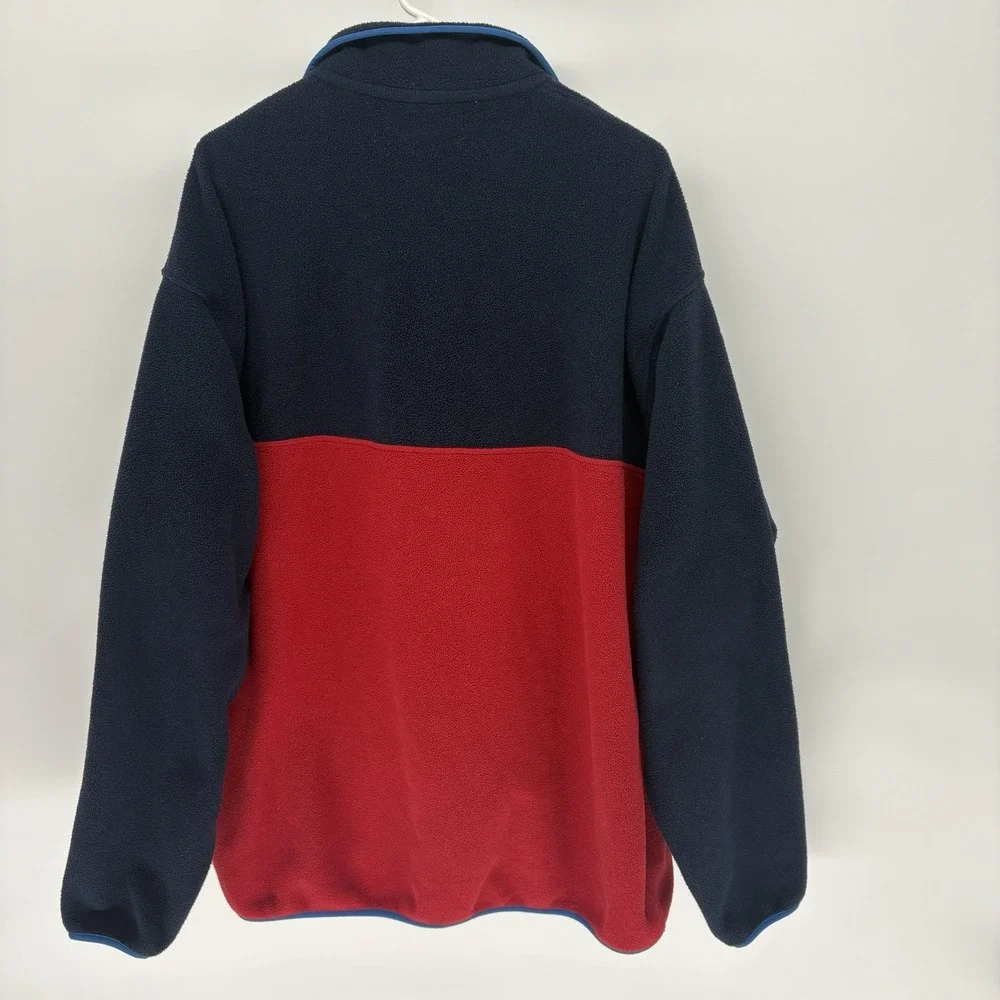 Rare 2018 Patagonia Synchilla Two Tone Snap T Red & Blue‎ Fleece Men XXL